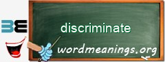 WordMeaning blackboard for discriminate